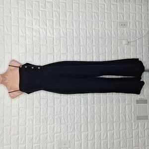 URBAN OUTFITTERS Black Wide Leg Jumper with Buttons